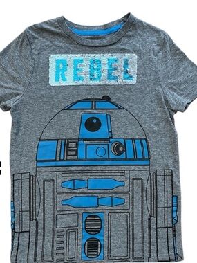 Star Wars T-Shirt R2D2 Boys Short-Sleeve Size Medium